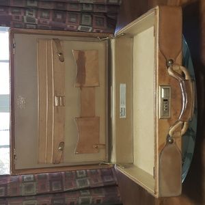 💘🖤💘 HARTMANN VINTAGE BELTING LEATHER SLIMLINE ATTACHE BRIEFCASE 3-DIAL 5800